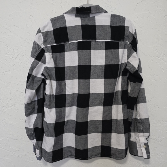 Tommy Hilfiger Black And White Plaid Top Size Medium - Picture 8 of 11